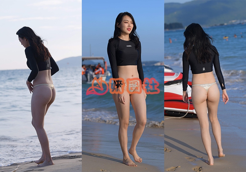yantu631、[街拍]M964.海边的金色比基尼美女[图片6.16G]-妍图社